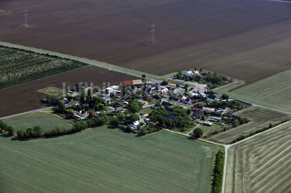 Luftaufnahme Doberstau - Dorfkern in Doberstau im Bundesland Sachsen, Deutschland