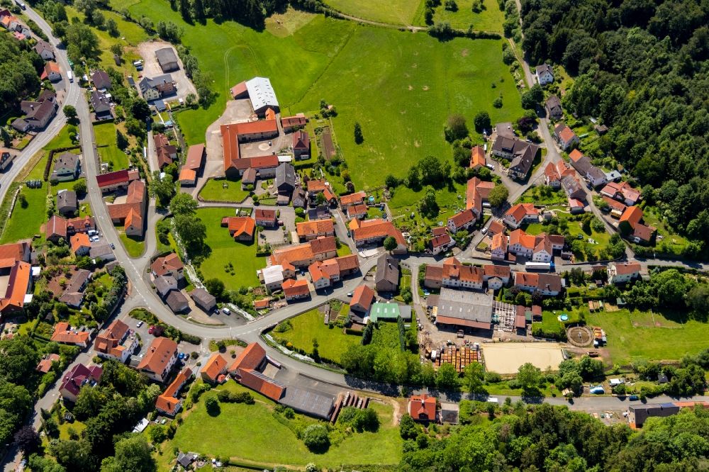 Luftbild Dorfitter - Dorfkern in Dorfitter im Bundesland Hessen, Deutschland