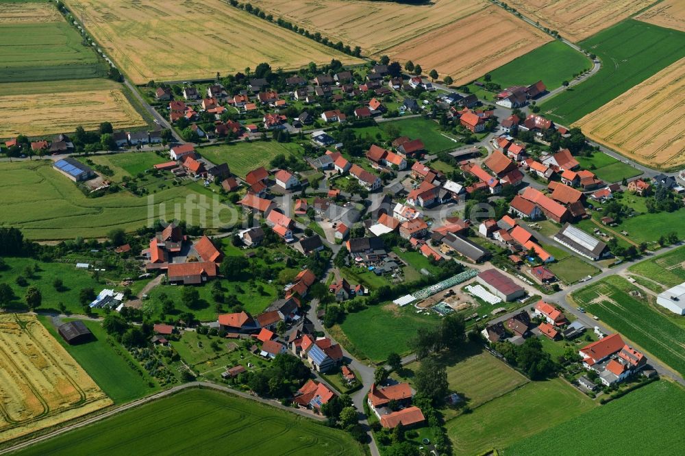 Dörrigsen aus der Vogelperspektive: Dorfkern in Dörrigsen im Bundesland Niedersachsen, Deutschland