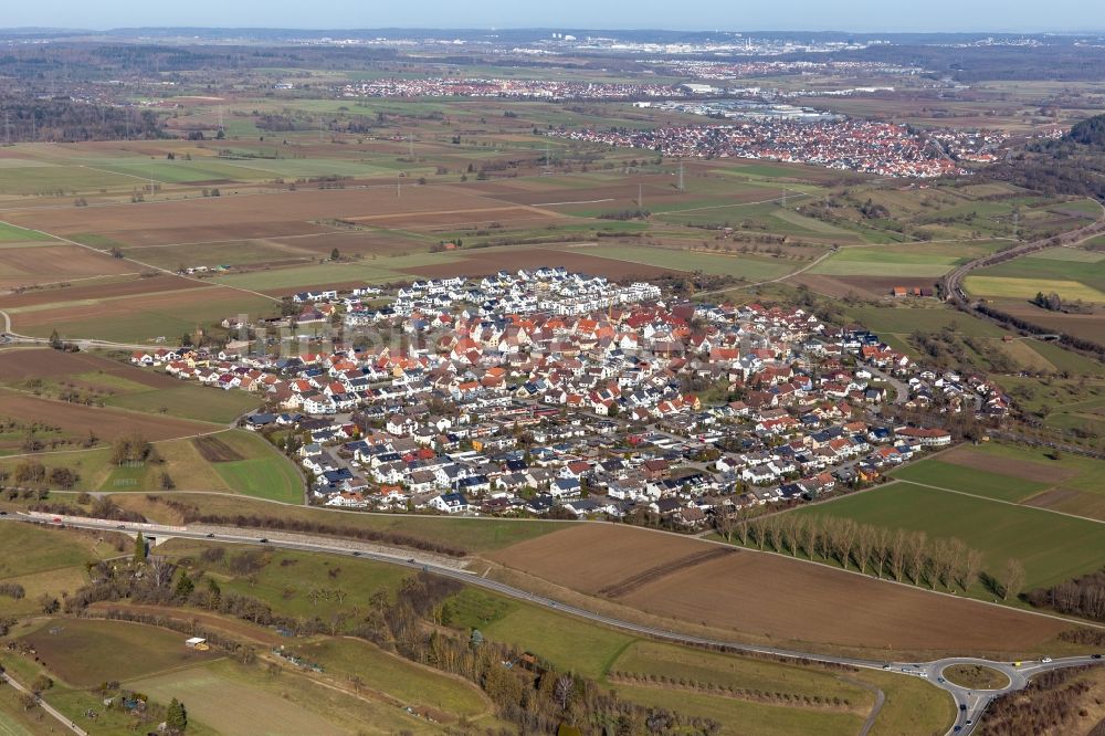 Luftbild Affstätt - Dorfkern am Feldrand in Affstätt im Bundesland Baden-Württemberg, Deutschland
