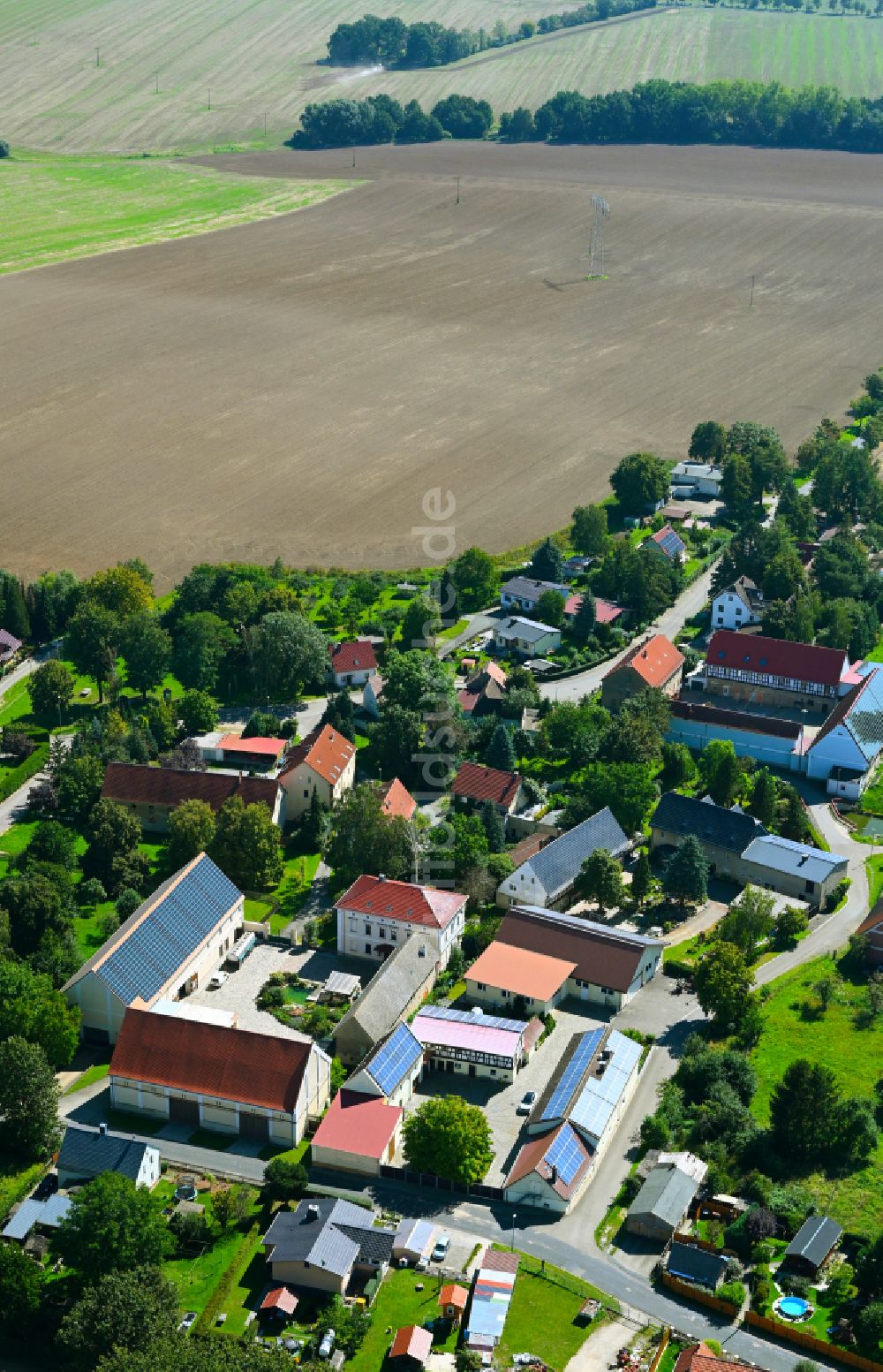 Luftaufnahme Altkirchen - Dorfkern am Feldrand in Altkirchen im Bundesland Thüringen, Deutschland
