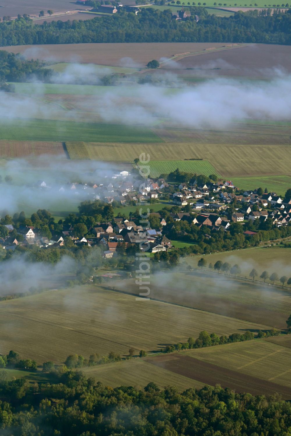 Luftaufnahme Arholzen - Dorfkern am Feldrand in Arholzen im Bundesland Niedersachsen, Deutschland