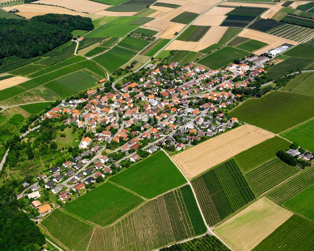 Luftaufnahme Auenstein - Dorfkern am Feldrand in Auenstein im Bundesland Baden-Württemberg, Deutschland