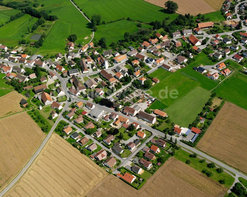 Luftaufnahme Bad Saulgau - Dorfkern am Feldrand in Bad Saulgau im Bundesland Baden-Württemberg, Deutschland