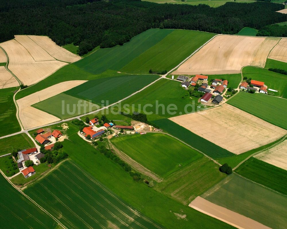 Luftaufnahme Öd - Dorfkern am Feldrand in Öd im Bundesland Bayern, Deutschland