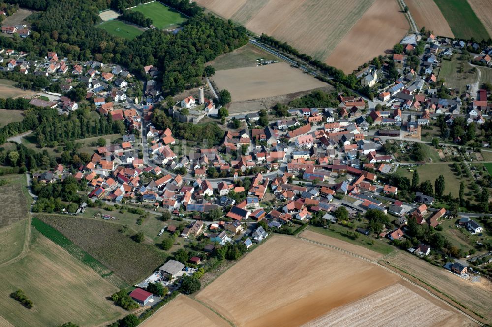 Luftbild Büchold - Dorfkern am Feldrand in Büchold im Bundesland Bayern, Deutschland
