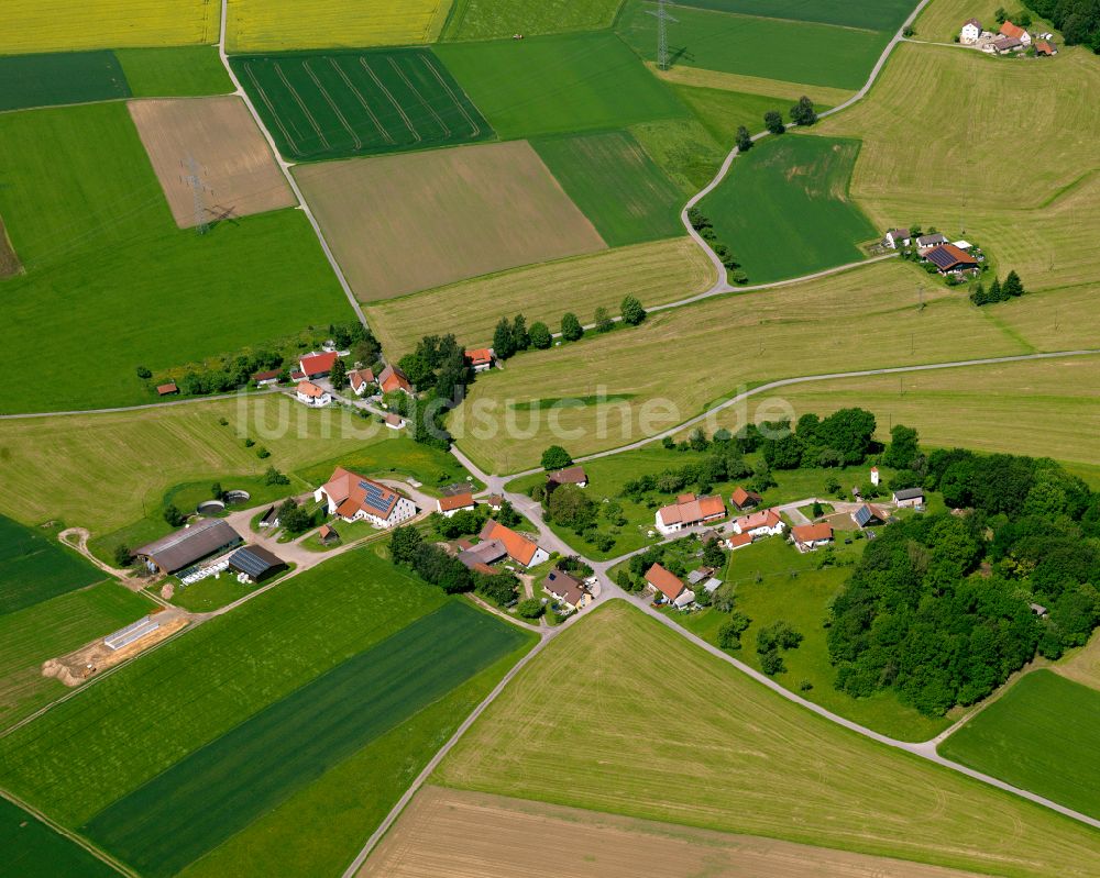 Luftbild Bebenhaus - Dorfkern am Feldrand in Bebenhaus im Bundesland Baden-Württemberg, Deutschland