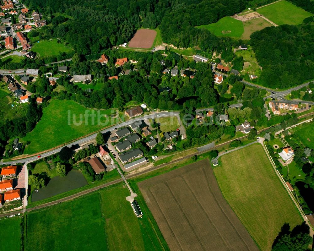 Luftbild Bezirk Bergedorf - Dorfkern am Feldrand in Bezirk Bergedorf im Bundesland Schleswig-Holstein, Deutschland
