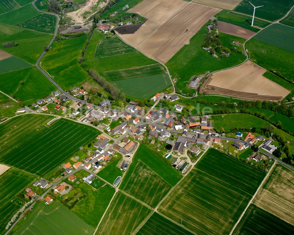 Luftbild Billertshausen - Dorfkern am Feldrand in Billertshausen im Bundesland Hessen, Deutschland