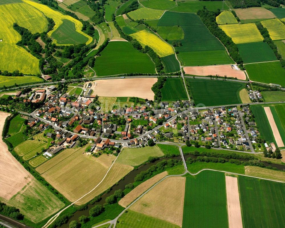 Luftbild Blankenheim - Dorfkern am Feldrand in Blankenheim im Bundesland Hessen, Deutschland