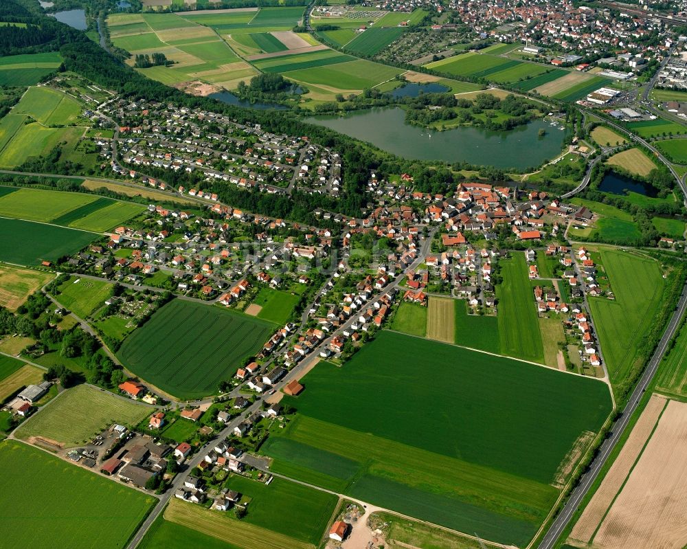 Luftbild Breitenbach - Dorfkern am Feldrand in Breitenbach im Bundesland Hessen, Deutschland