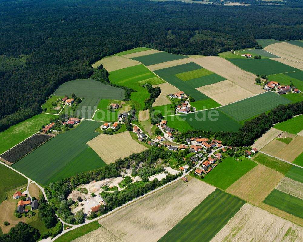 Daxenthal von oben - Dorfkern am Feldrand in Daxenthal im Bundesland Bayern, Deutschland