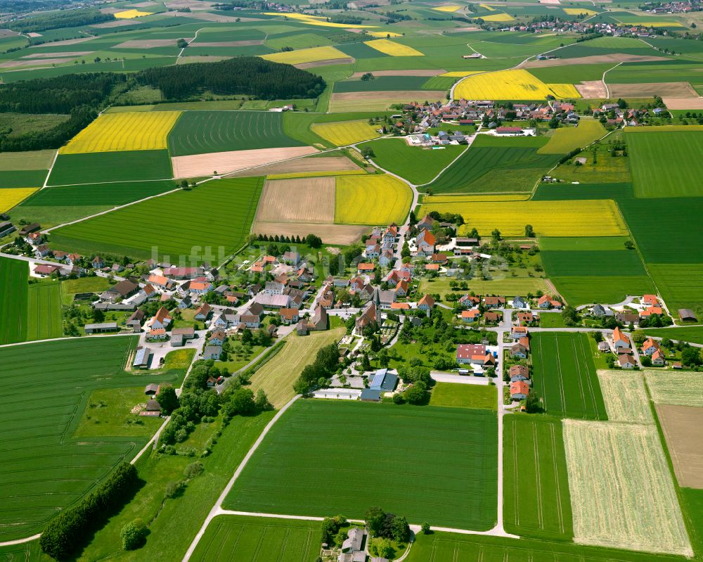 Luftbild Dieterskirch - Dorfkern am Feldrand in Dieterskirch im Bundesland Baden-Württemberg, Deutschland