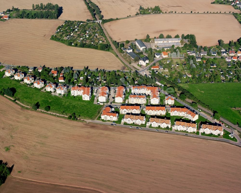 Luftbild Dittersbach - Dorfkern am Feldrand in Dittersbach im Bundesland Sachsen, Deutschland
