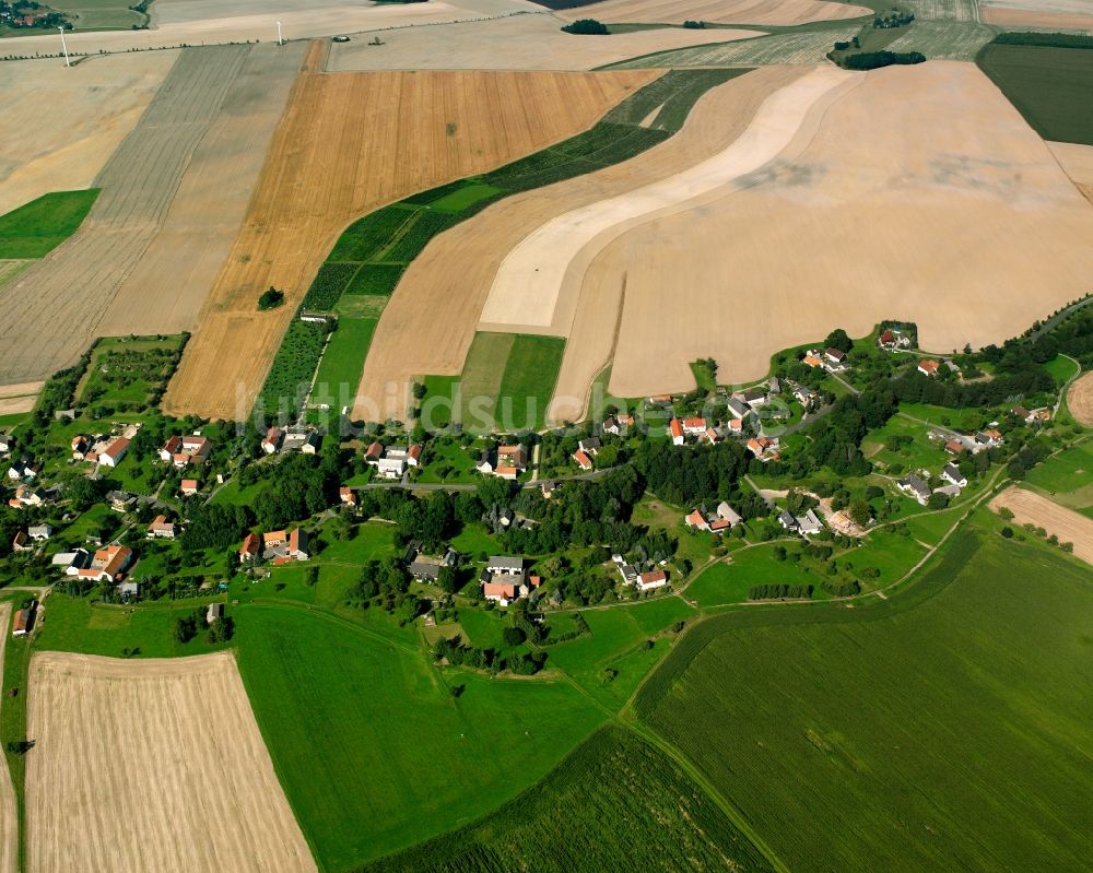 Luftbild Dittmannsdorf - Dorfkern am Feldrand in Dittmannsdorf im Bundesland Sachsen, Deutschland