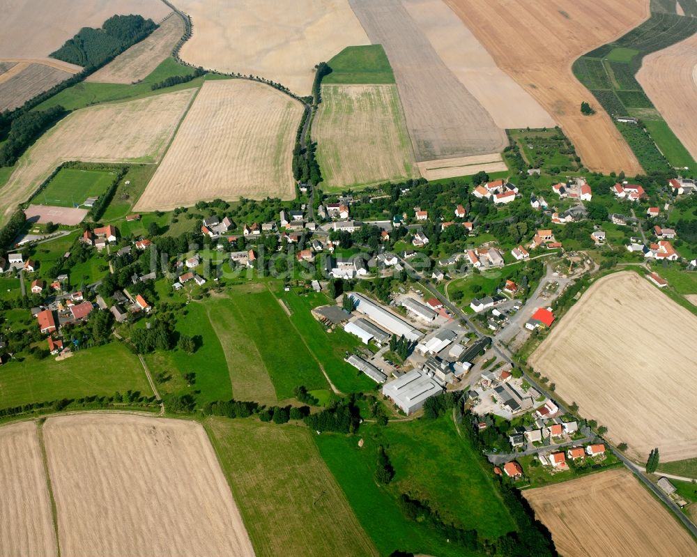 Luftaufnahme Dittmannsdorf - Dorfkern am Feldrand in Dittmannsdorf im Bundesland Sachsen, Deutschland