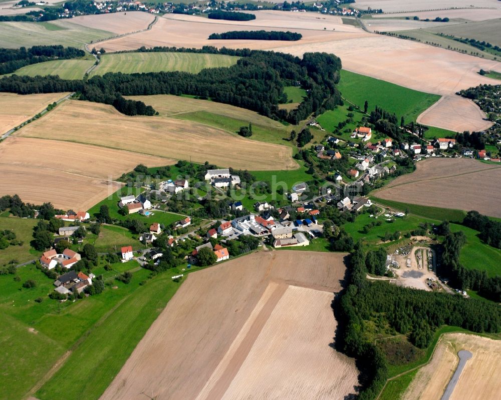 Luftaufnahme Dittmannsdorf - Dorfkern am Feldrand in Dittmannsdorf im Bundesland Sachsen, Deutschland