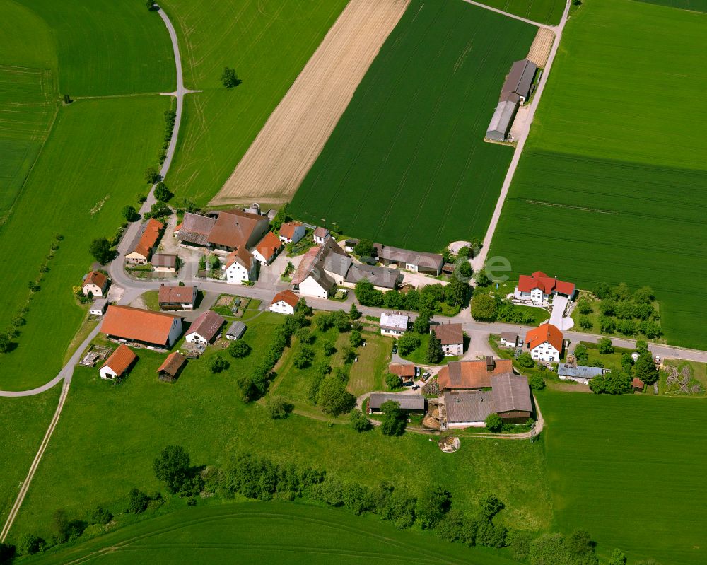 Dobel aus der Vogelperspektive: Dorfkern am Feldrand in Dobel im Bundesland Baden-Württemberg, Deutschland