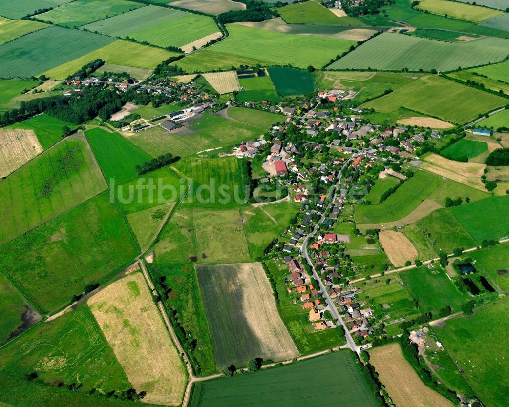 Luftbild Duvensee - Dorfkern am Feldrand in Duvensee im Bundesland Schleswig-Holstein, Deutschland