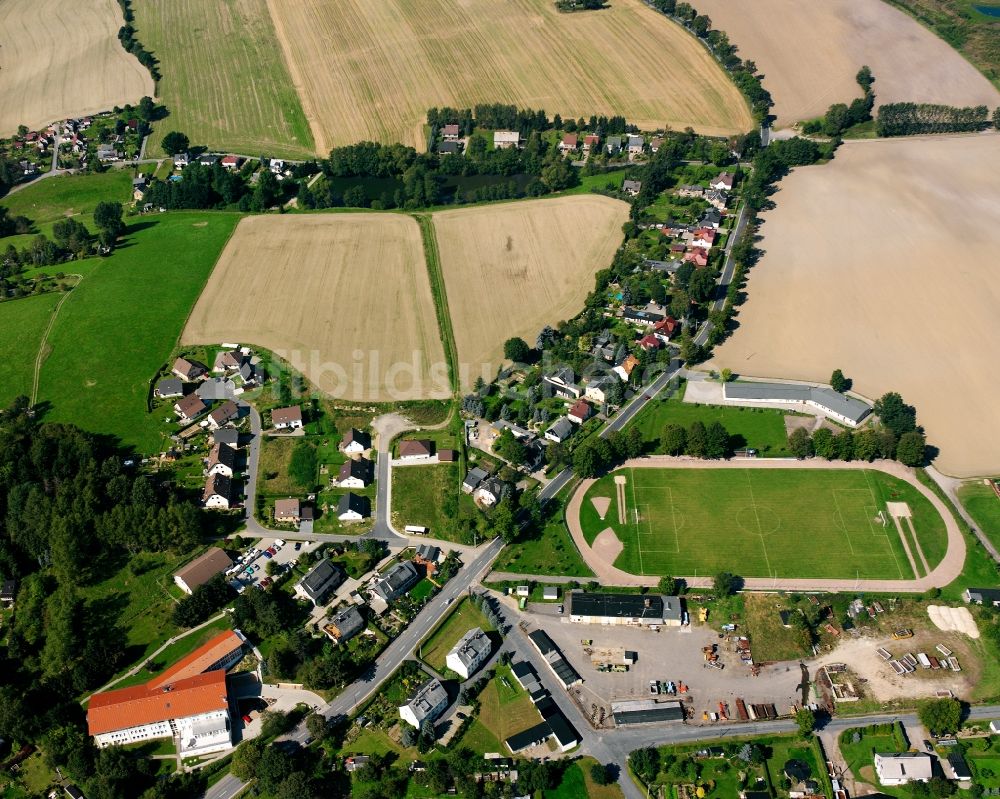 Luftbild Eppendorf - Dorfkern am Feldrand in Eppendorf im Bundesland Sachsen, Deutschland