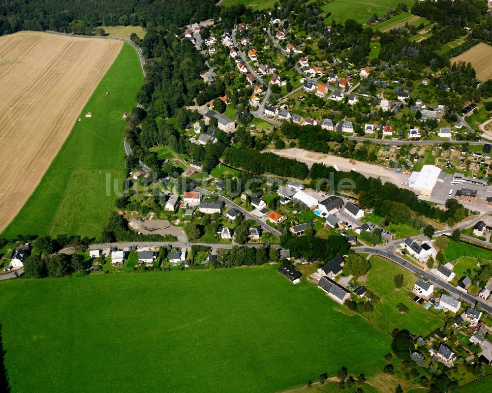 Luftaufnahme Eppendorf - Dorfkern am Feldrand in Eppendorf im Bundesland Sachsen, Deutschland