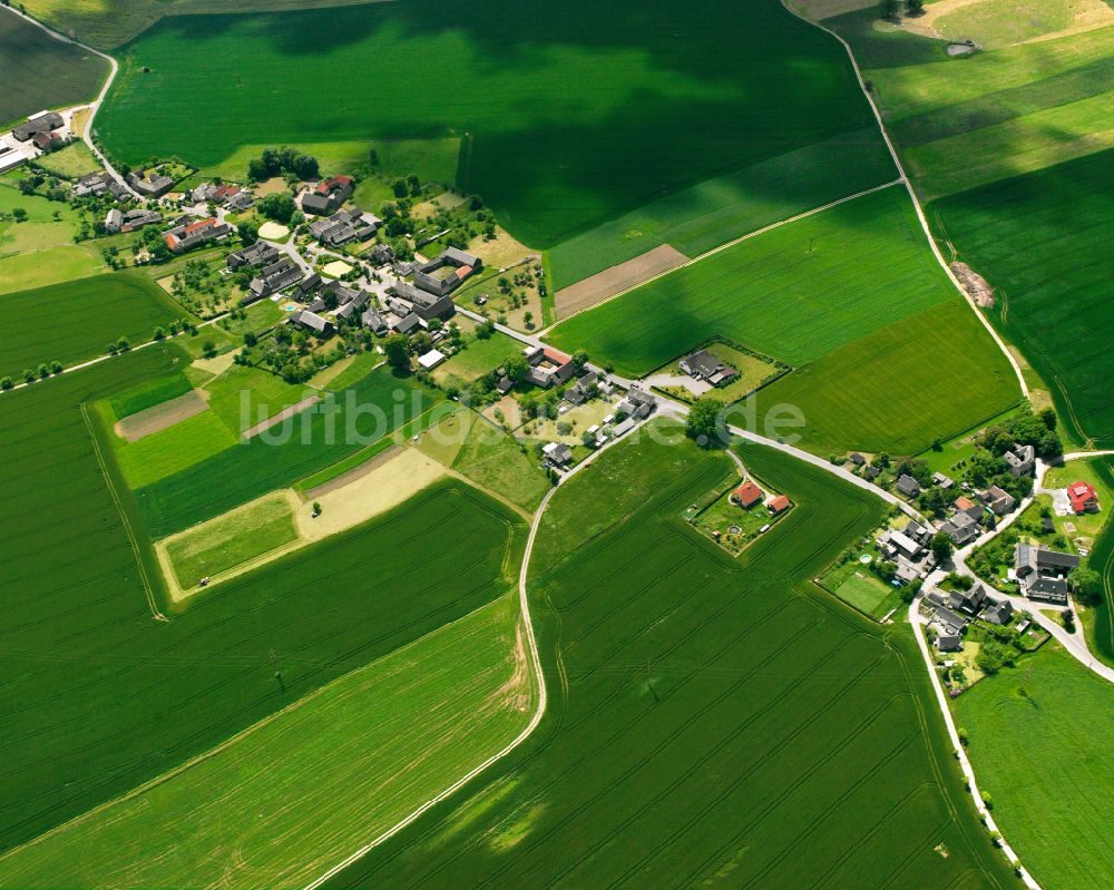 Luftbild Erbengrün - Dorfkern am Feldrand in Erbengrün im Bundesland Thüringen, Deutschland
