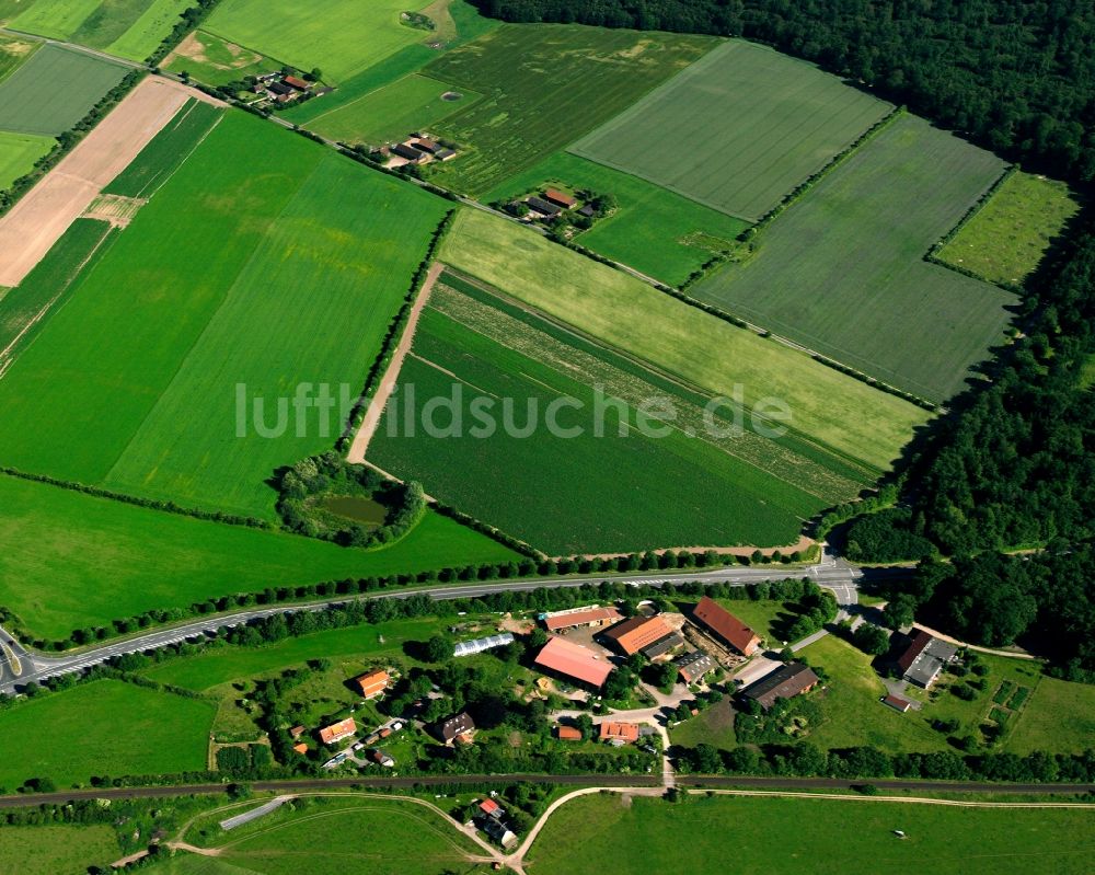 Luftbild Farchauer Mühle - Dorfkern am Feldrand in Farchauer Mühle im Bundesland Schleswig-Holstein, Deutschland