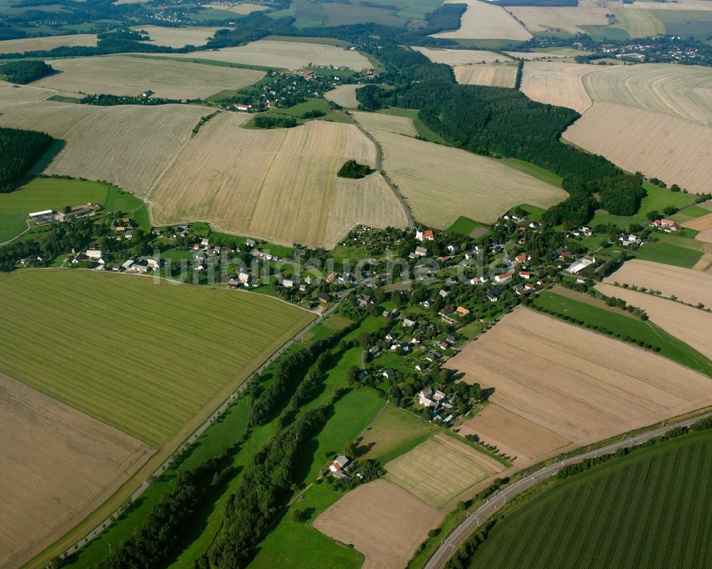 Luftbild Frankenstein - Dorfkern am Feldrand in Frankenstein im Bundesland Sachsen, Deutschland