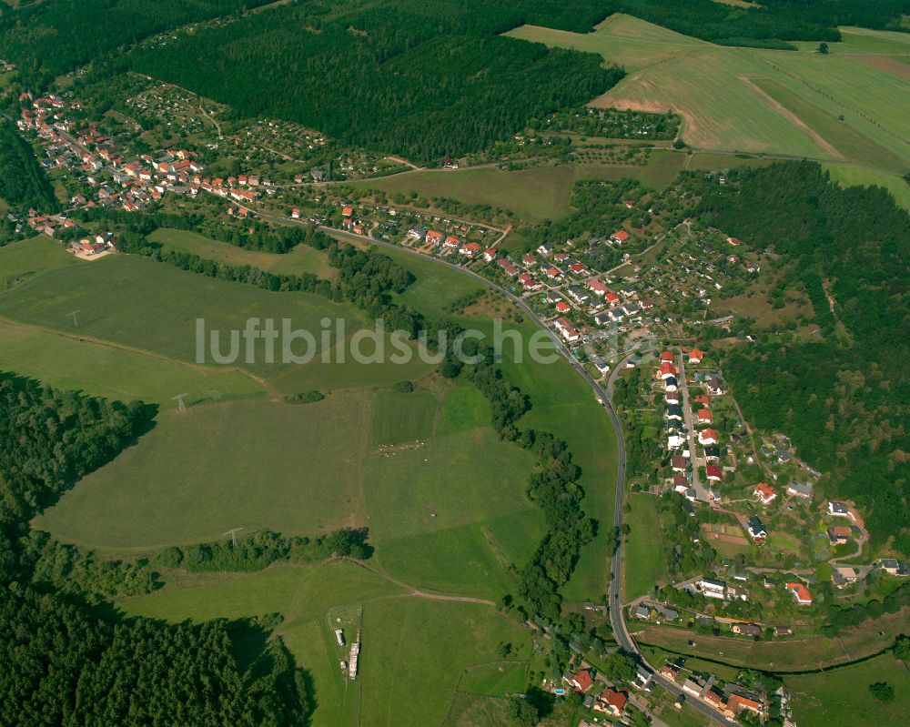 Luftbild Frankenthal - Dorfkern am Feldrand in Frankenthal im Bundesland Thüringen, Deutschland