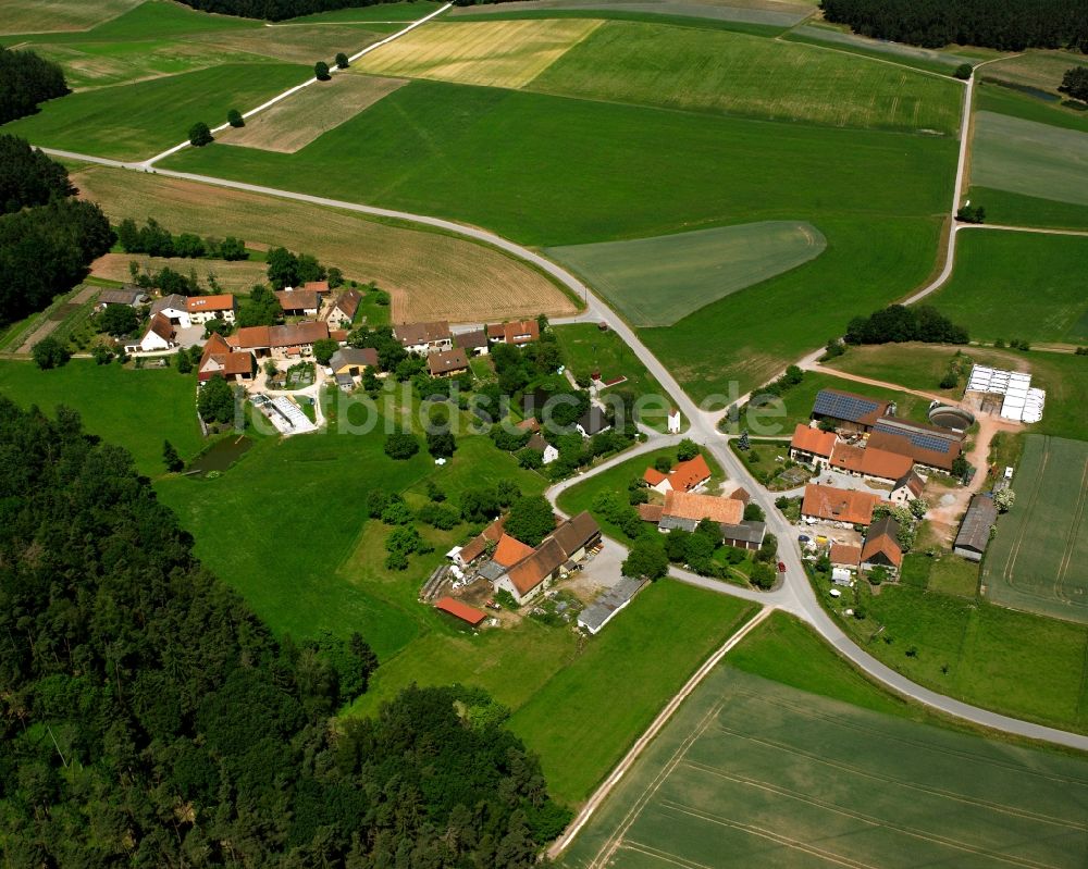 Luftbild Friedrichsthal - Dorfkern am Feldrand in Friedrichsthal im Bundesland Bayern, Deutschland