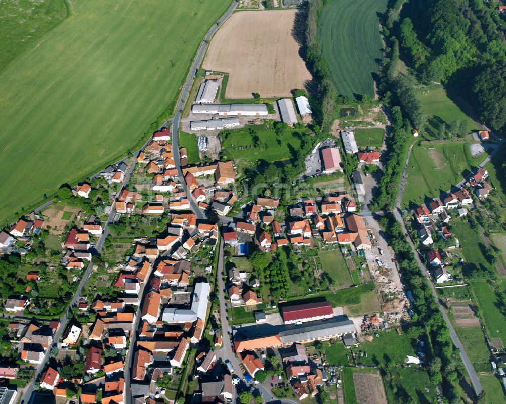 Luftbild Geismar - Dorfkern am Feldrand in Geismar im Bundesland Thüringen, Deutschland