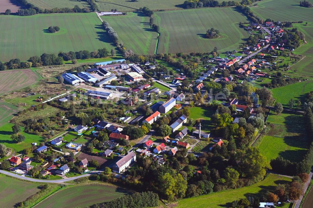 Luftbild Gerdshagen - Dorfkern am Feldrand in Gerdshagen im Bundesland Brandenburg, Deutschland