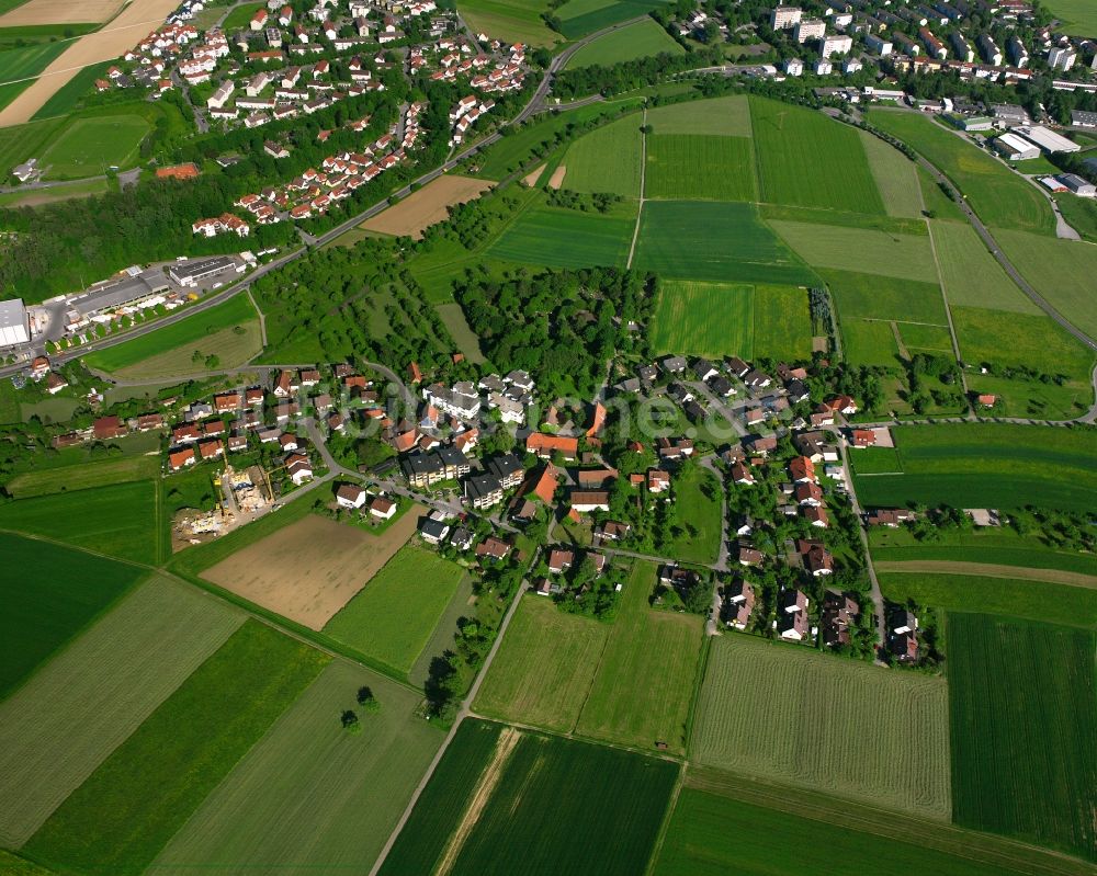 Luftbild St Gotthardt - Dorfkern am Feldrand in St Gotthardt im Bundesland Baden-Württemberg, Deutschland