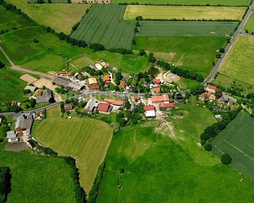 Luftbild Grabau - Dorfkern am Feldrand in Grabau im Bundesland Schleswig-Holstein, Deutschland