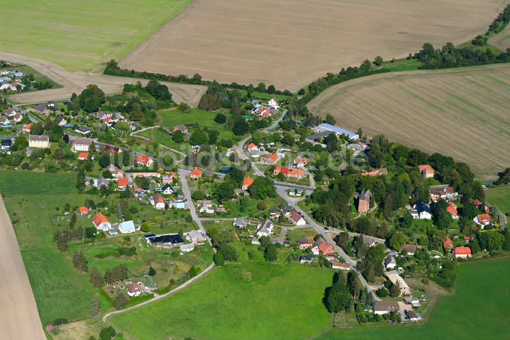 Gransebieth von oben - Dorfkern am Feldrand in Gransebieth im Bundesland Mecklenburg-Vorpommern, Deutschland