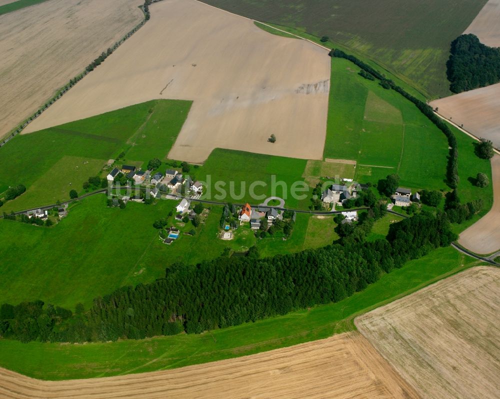 Luftaufnahme Görbersdorf - Dorfkern am Feldrand in Görbersdorf im Bundesland Sachsen, Deutschland