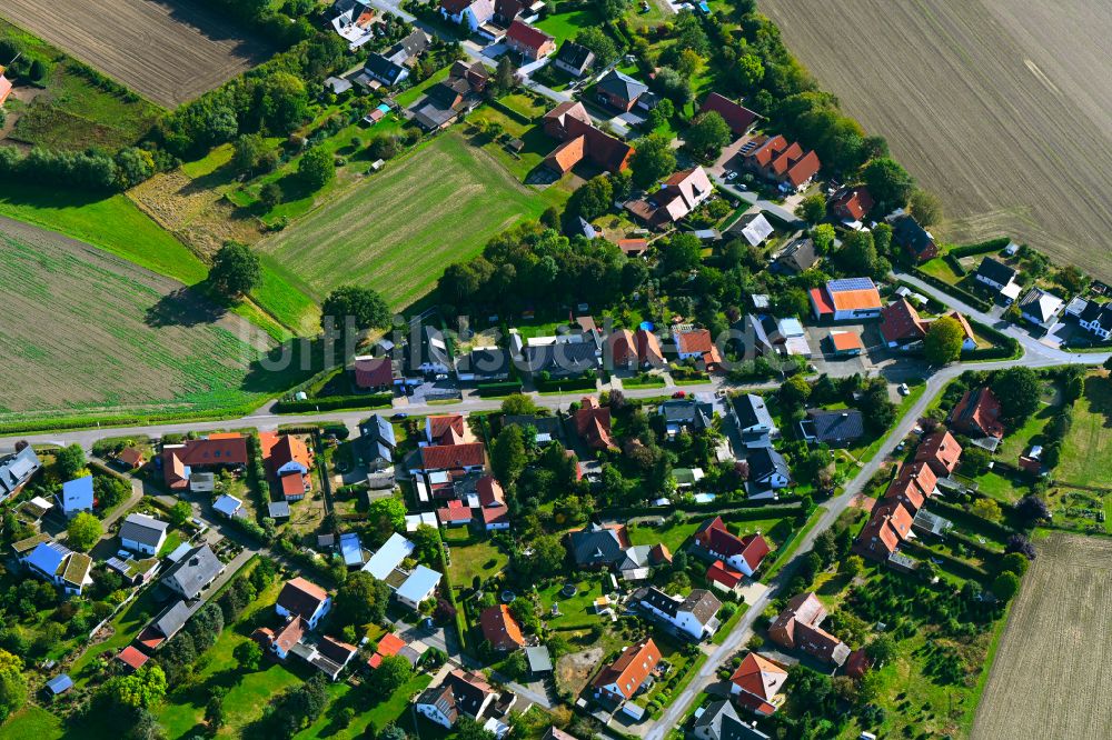 Luftbild Großenheide - Dorfkern am Feldrand in Großenheide im Bundesland Nordrhein-Westfalen, Deutschland