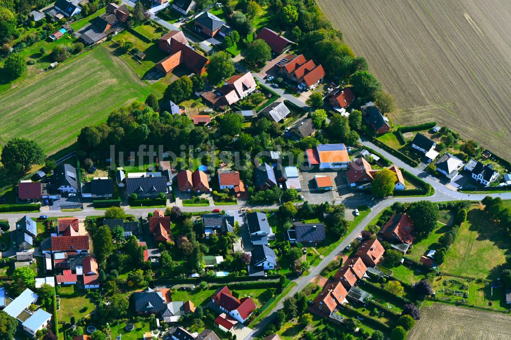 Luftaufnahme Großenheide - Dorfkern am Feldrand in Großenheide im Bundesland Nordrhein-Westfalen, Deutschland