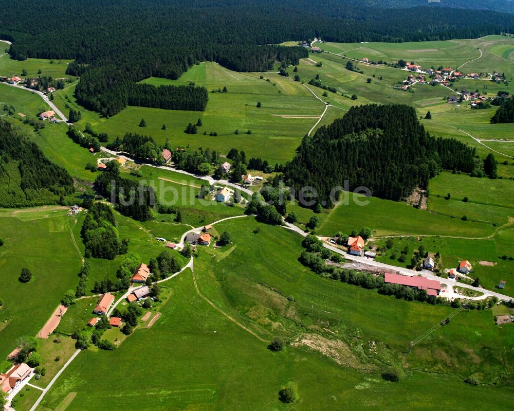 Luftbild Großherrischwand - Dorfkern am Feldrand in Großherrischwand im Bundesland Baden-Württemberg, Deutschland