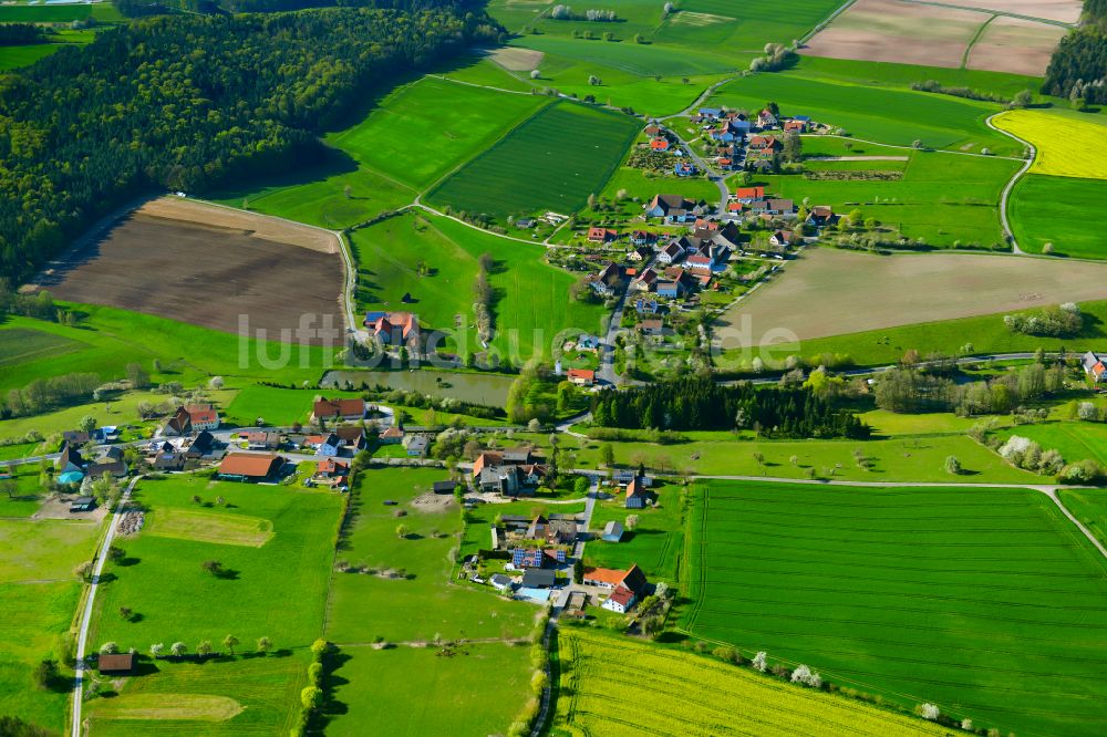 Haag von oben - Dorfkern am Feldrand in Haag im Bundesland Bayern, Deutschland