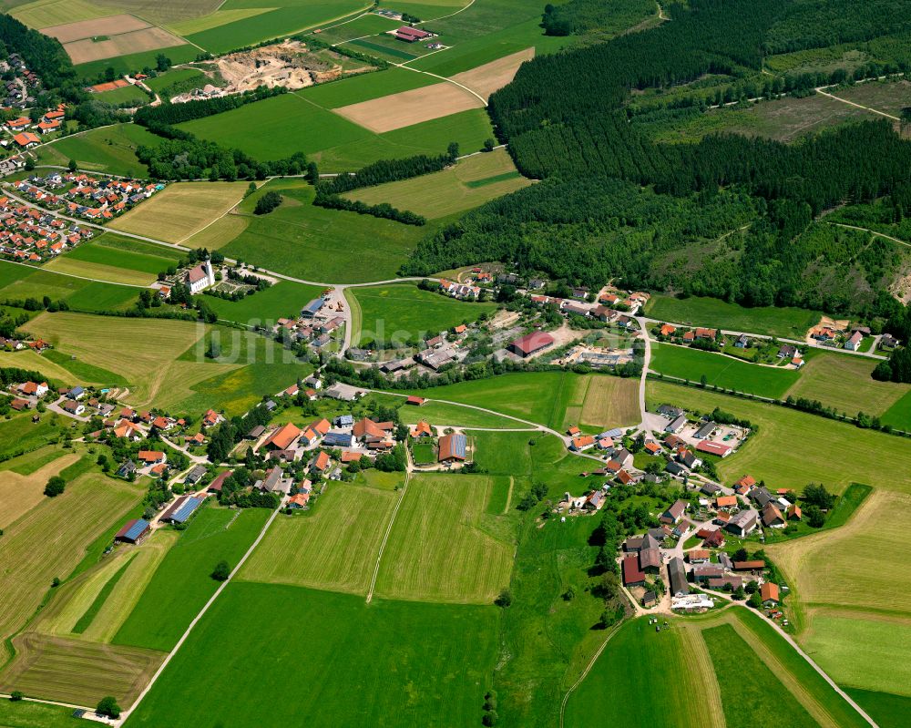 Luftbild Habsegg - Dorfkern am Feldrand in Habsegg im Bundesland Baden-Württemberg, Deutschland