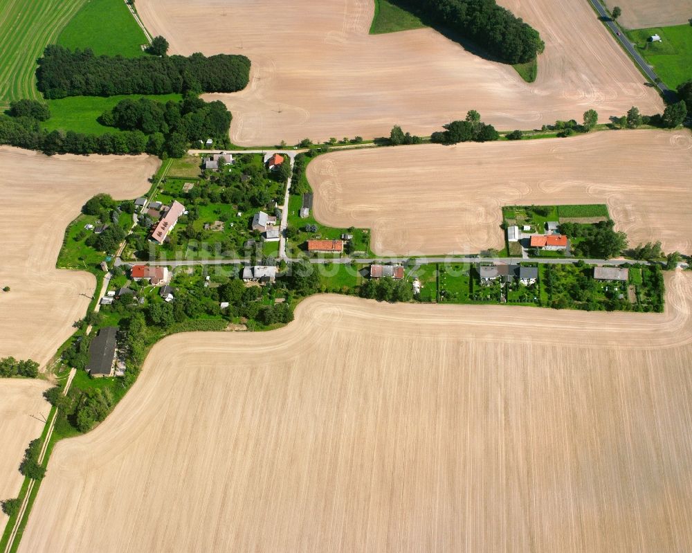Luftaufnahme Haide - Dorfkern am Feldrand in Haide im Bundesland Sachsen, Deutschland