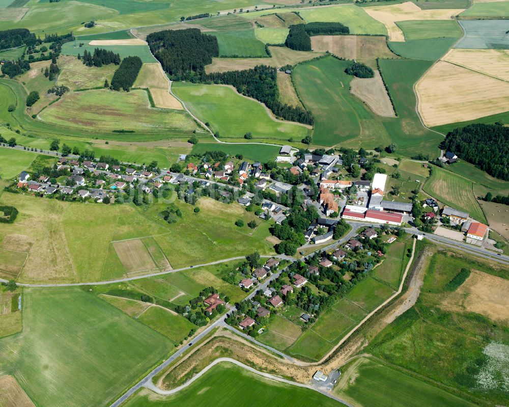 Luftaufnahme Haidt - Dorfkern am Feldrand in Haidt im Bundesland Bayern, Deutschland