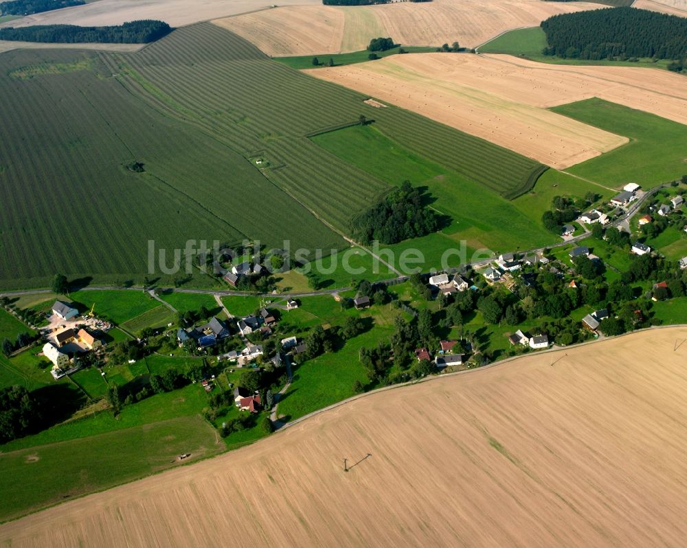 Luftbild Hartha - Dorfkern am Feldrand in Hartha im Bundesland Sachsen, Deutschland