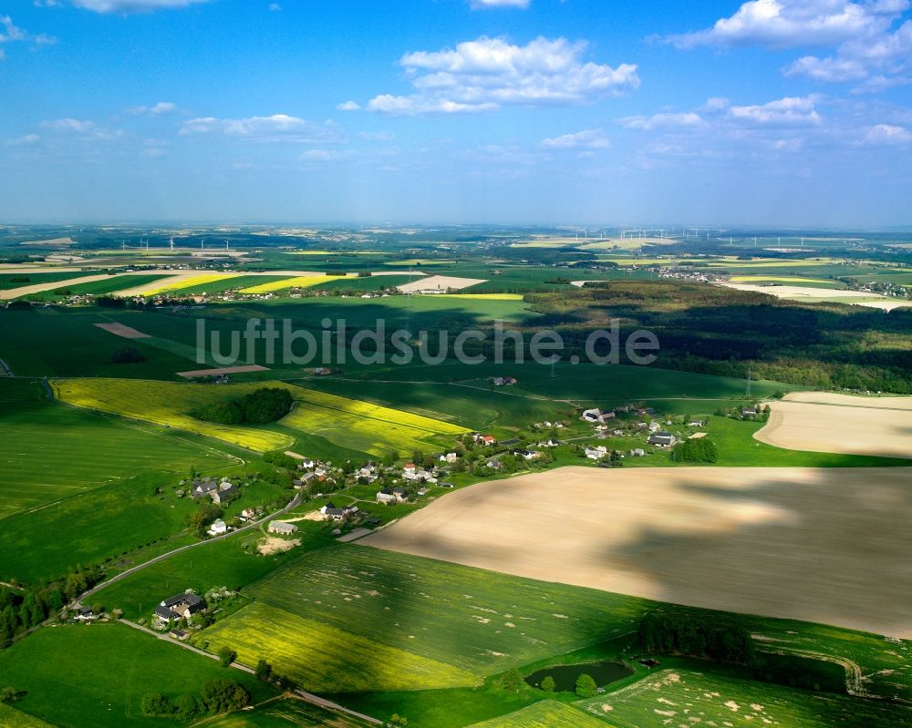 Luftbild Höckendorf - Dorfkern am Feldrand in Höckendorf im Bundesland Sachsen, Deutschland