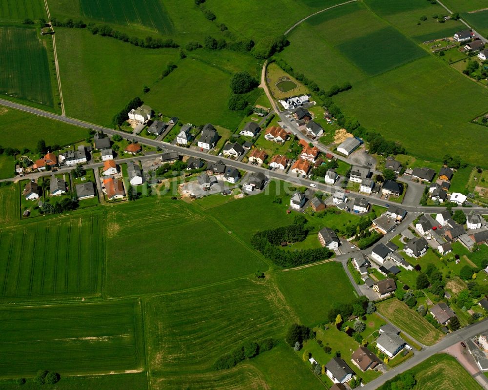 Luftbild Hintermeilingen - Dorfkern am Feldrand in Hintermeilingen im Bundesland Hessen, Deutschland