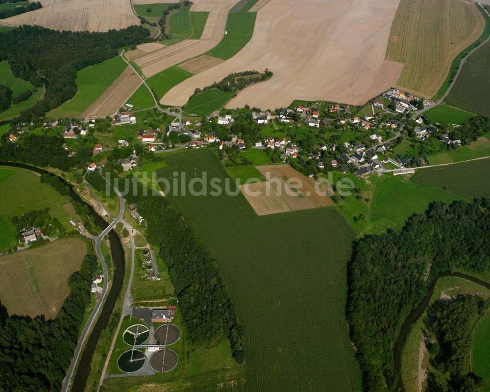 Luftaufnahme Hohentanne - Dorfkern am Feldrand in Hohentanne im Bundesland Sachsen, Deutschland