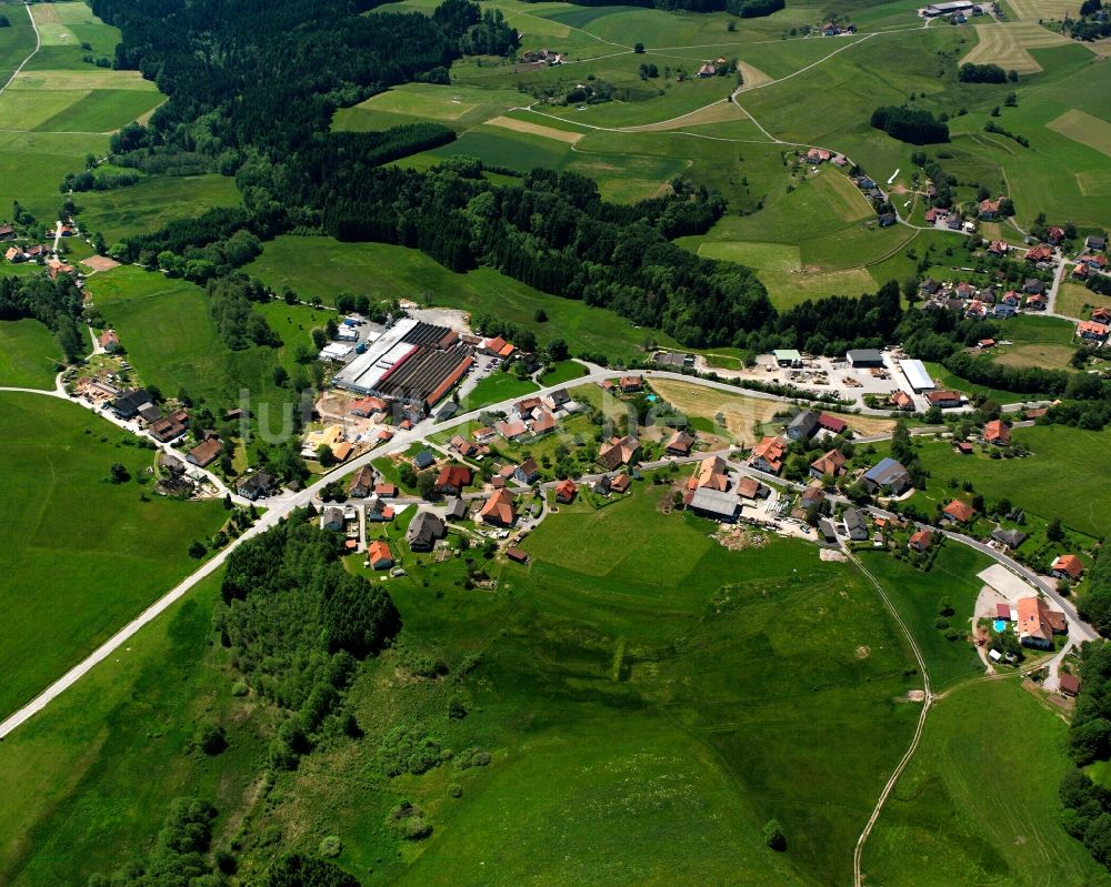 Luftbild Hottingen - Dorfkern am Feldrand in Hottingen im Bundesland Baden-Württemberg, Deutschland