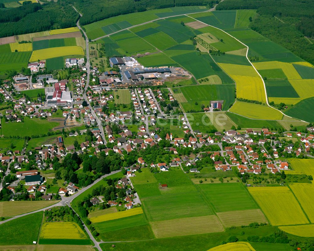 Luftbild Hörenhausen - Dorfkern am Feldrand in Hörenhausen im Bundesland Baden-Württemberg, Deutschland