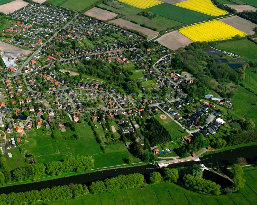 Luftbild St. Jürgen - Dorfkern am Feldrand in St. Jürgen im Bundesland Schleswig-Holstein, Deutschland